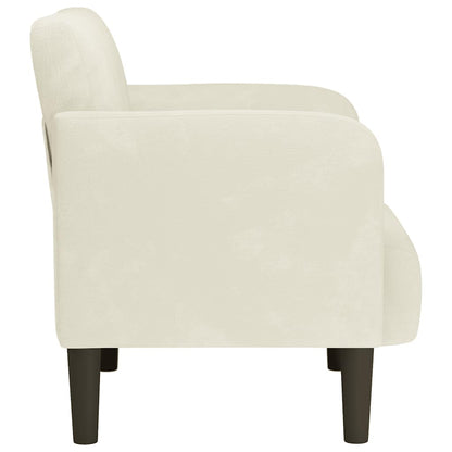 Fauteuil Met Armleuningen 54 Cm Fluweel Kleurig Crème
