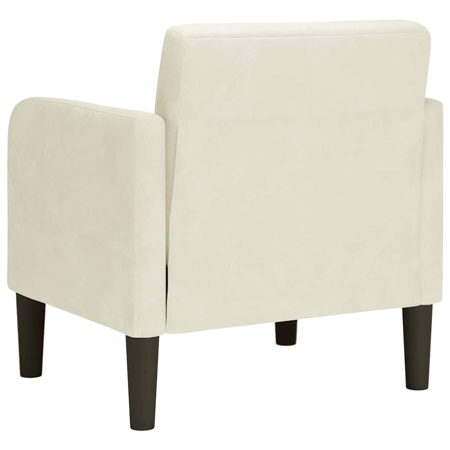 Fauteuil Met Armleuningen 54 Cm Fluweel Kleurig Crème