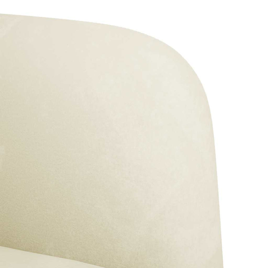 Fauteuil Met Armleuningen 54 Cm Fluweel Kleurig Crème
