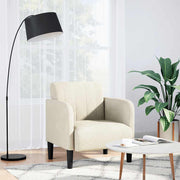 Fauteuil 54 cm fluweel crèmekleurig