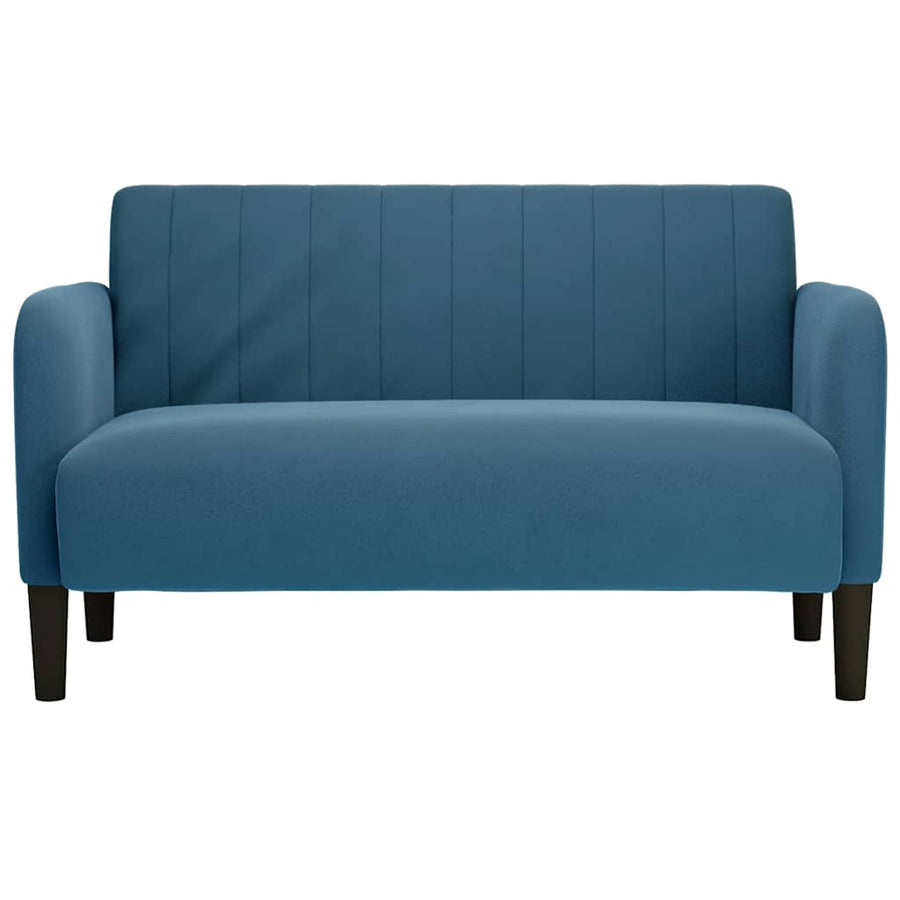 Loveseat bank 109 cm fluweel blauw