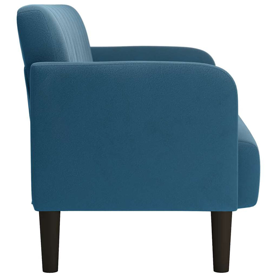 Loveseat bank 109 cm fluweel blauw