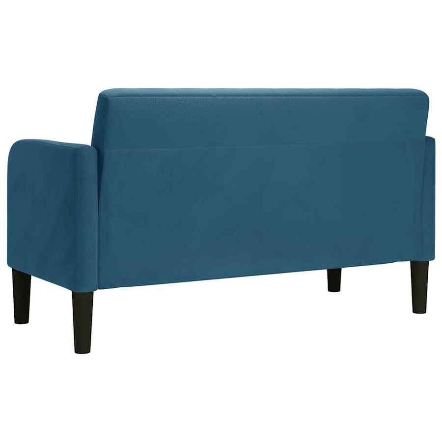 Loveseat bank 109 cm fluweel blauw