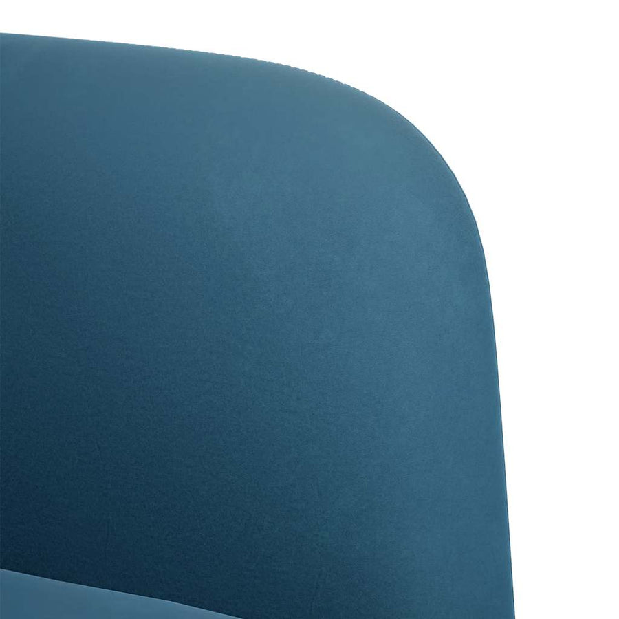 Loveseat bank 109 cm fluweel blauw