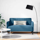 Loveseat sofa 109 cm velvet blue