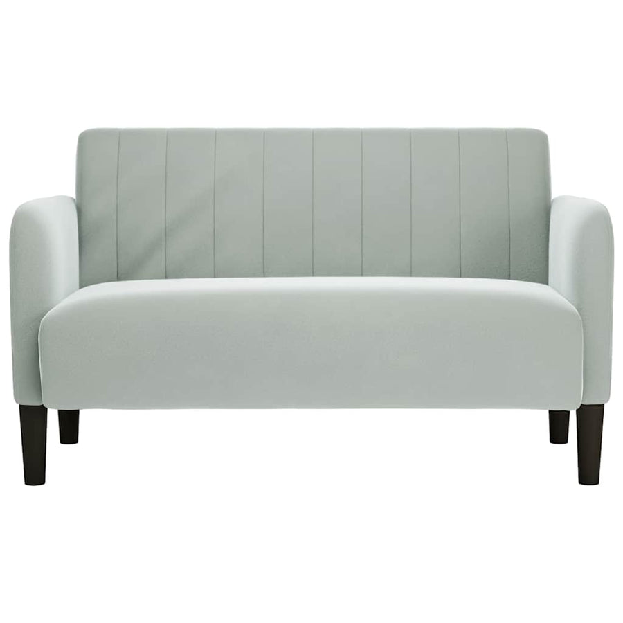 Loveseat Bank 109 Cm Fluweel Lichtgrijs