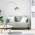 Loveseat bank 124x68x74 cm fluweel lichtgrijs