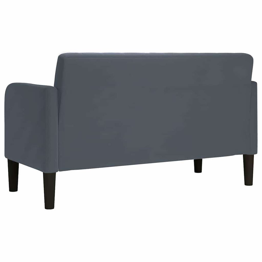 Loveseat Bank 109 Cm Fluweel Donkergrijs