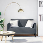 Loveseat bank 109 cm fluweel donkergrijs