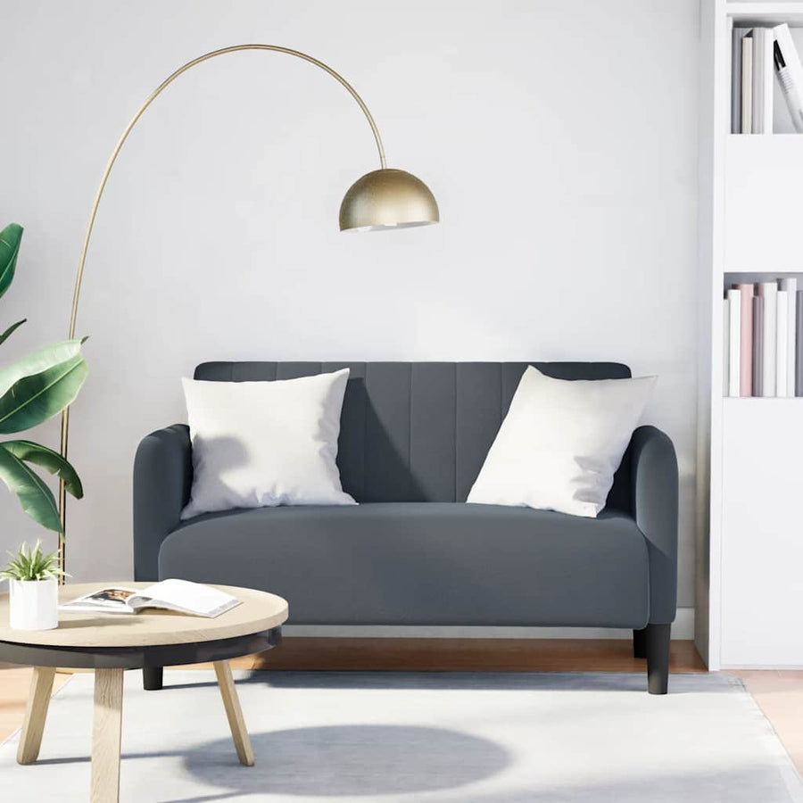 Loveseat Bank 109 Cm Fluweel Donkergrijs