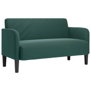 Loveseat bank 109 cm fluweel donkergroen
