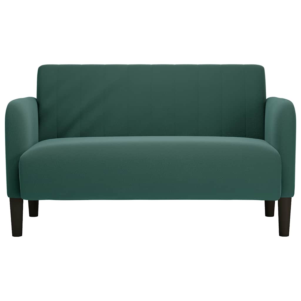 Loveseat Bank 109 Cm Fluweel Donkergroen