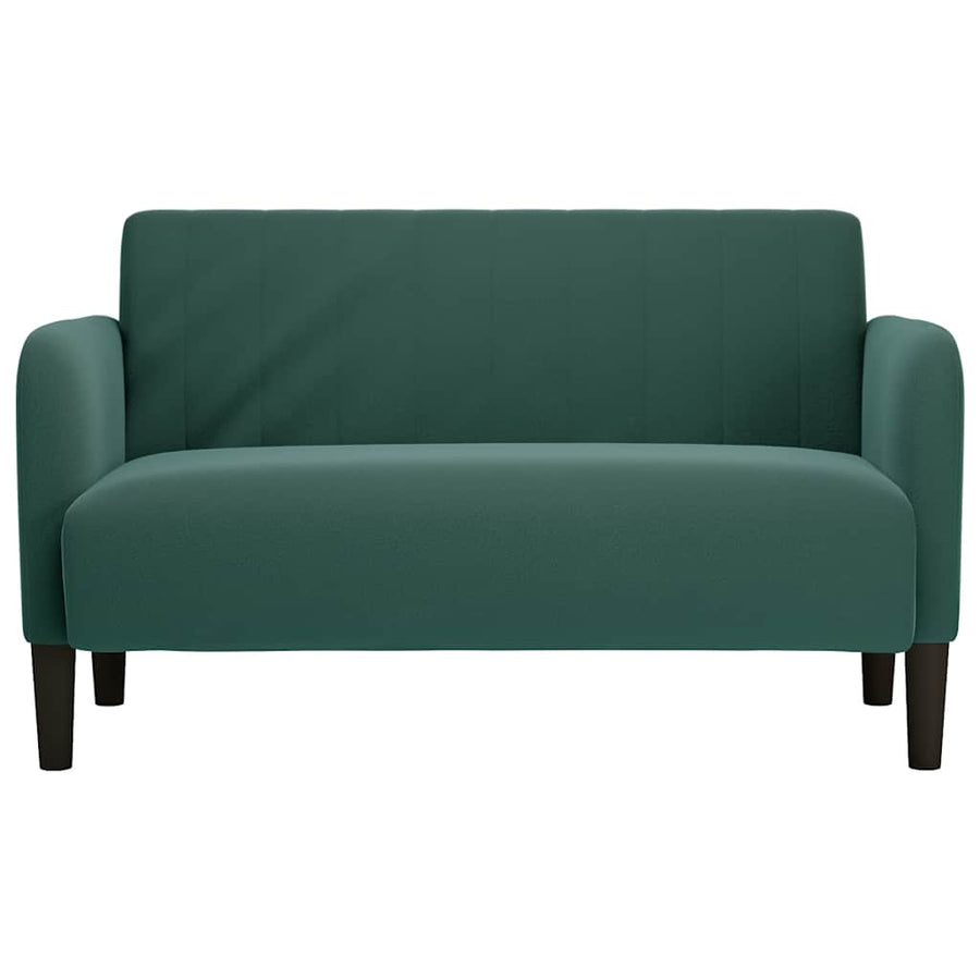Loveseat Bank 109 Cm Fluweel Donkergroen