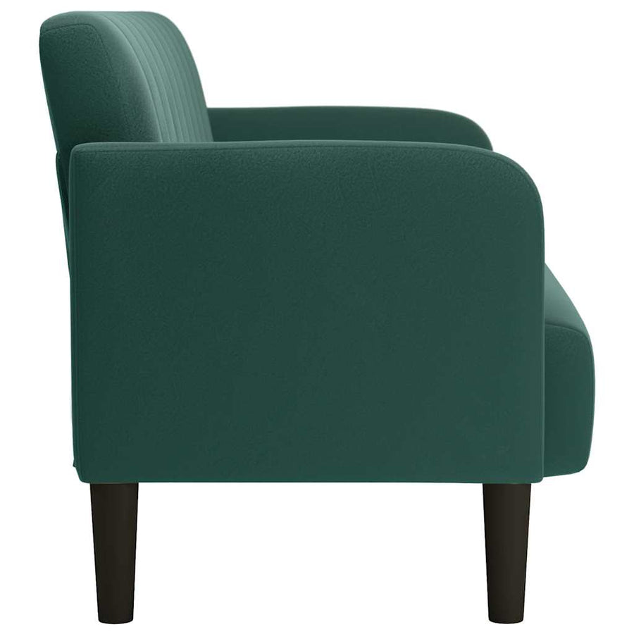 Loveseat Bank 109 Cm Fluweel Donkergroen