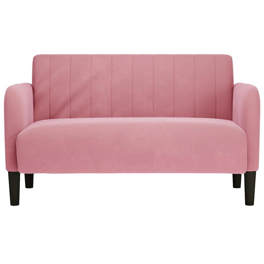 Loveseat bank 109 cm fluweel roze