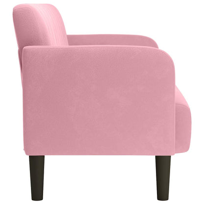 Loveseat bank 109 cm fluweel roze
