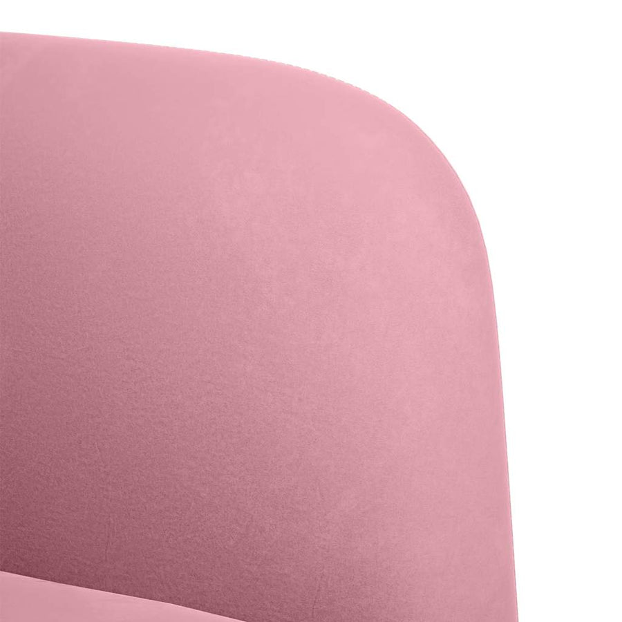Loveseat bank 109 cm fluweel roze
