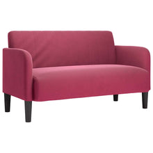Loveseat Bank 109 Cm Fluweel Wijnrood