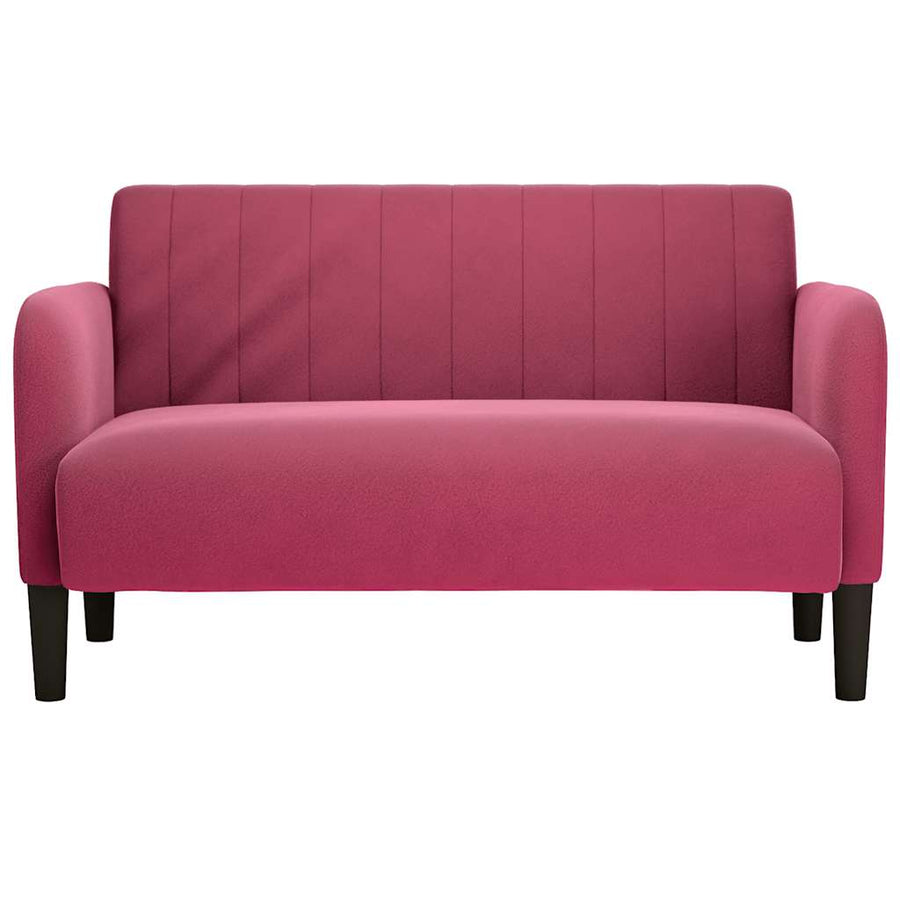Loveseat Bank 109 Cm Fluweel Wijnrood