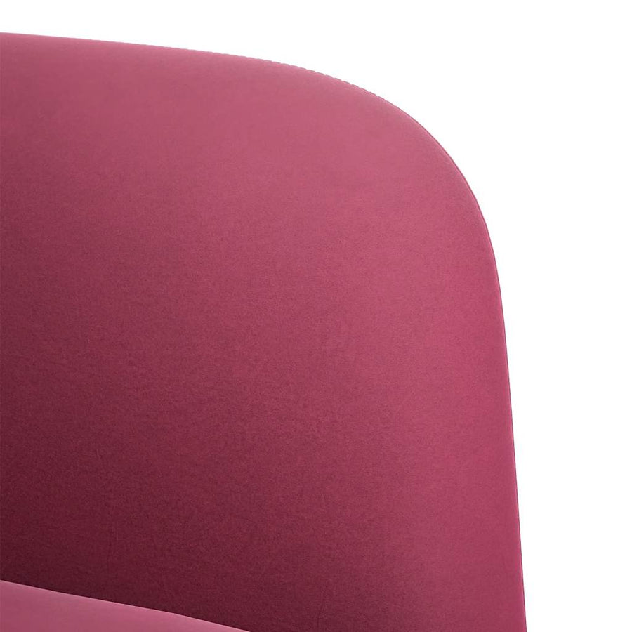 Loveseat Bank 109 Cm Fluweel Wijnrood