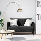 Loveseat bank 109 cm fluweel zwart