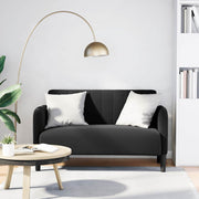 Loveseat sofa 109 cm velvet black