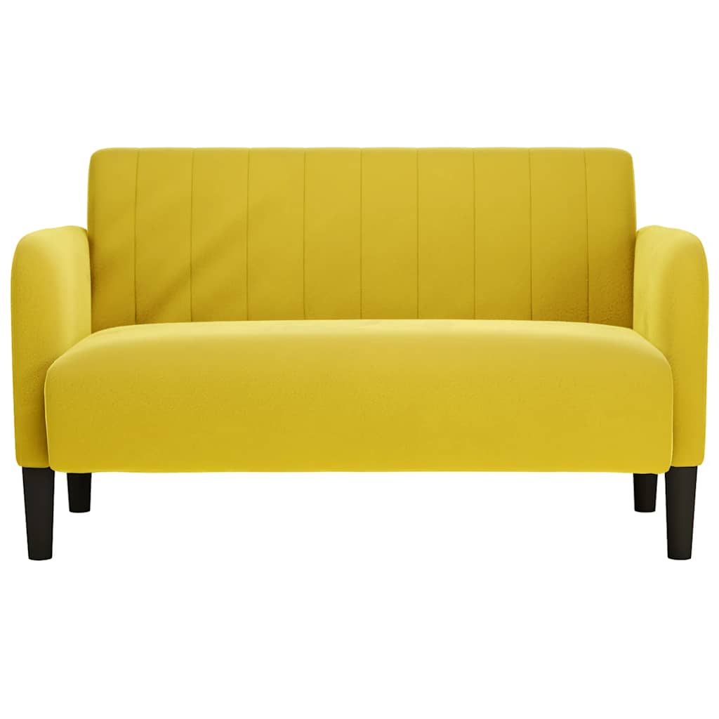 Loveseat Bank 109 Cm Fluweel Geel
