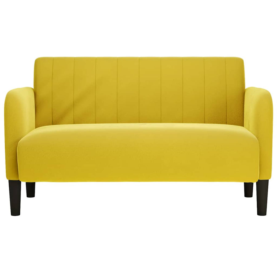 Loveseat Bank 109 Cm Fluweel Geel