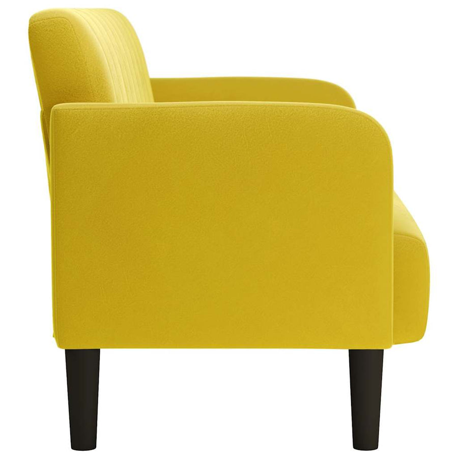 Loveseat Bank 109 Cm Fluweel Geel