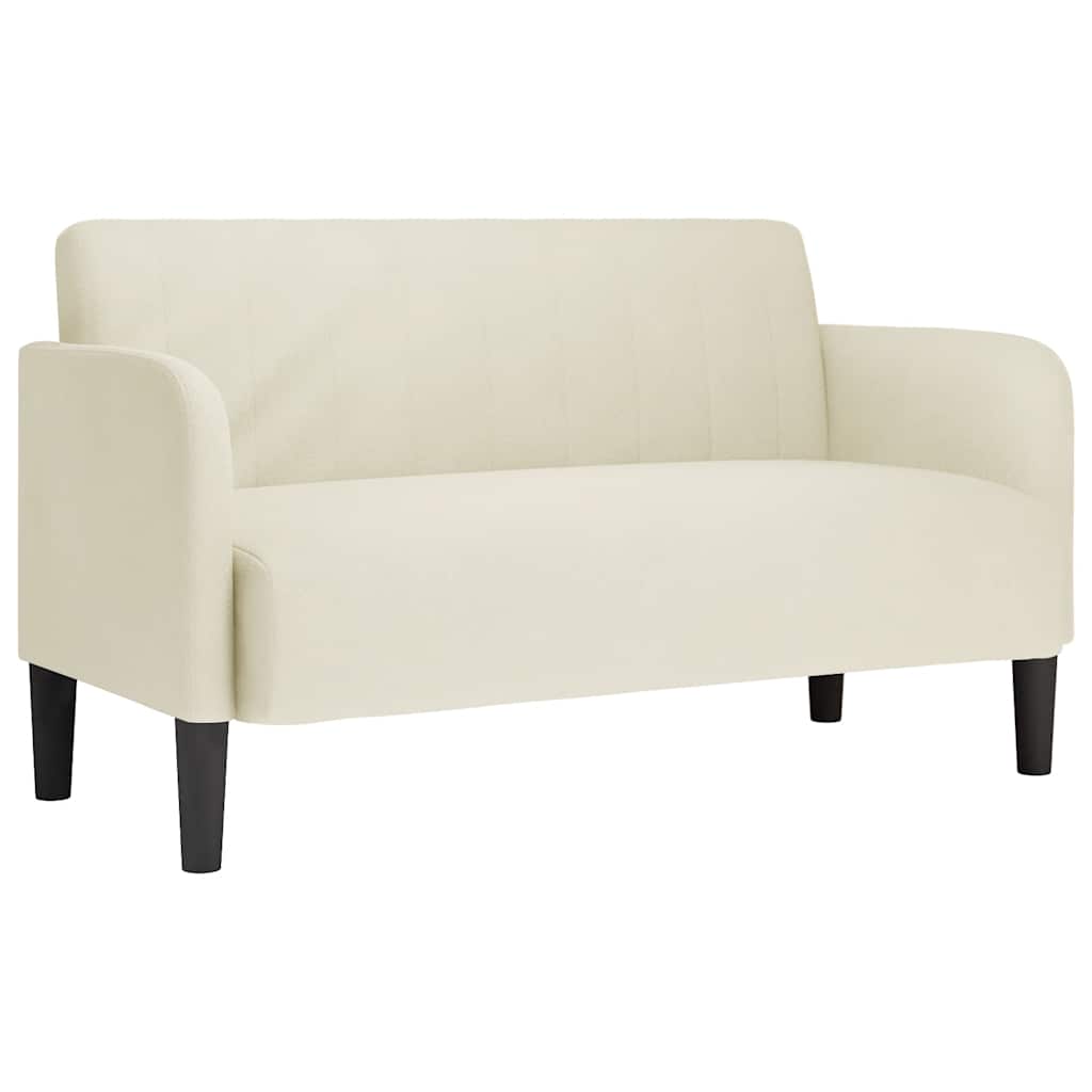 Loveseat Bank 109 Cm Fluweel Kleurig Crème