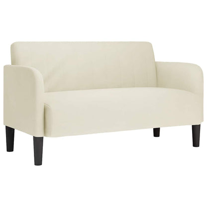 Loveseat Bank 109 Cm Fluweel Kleurig Crème