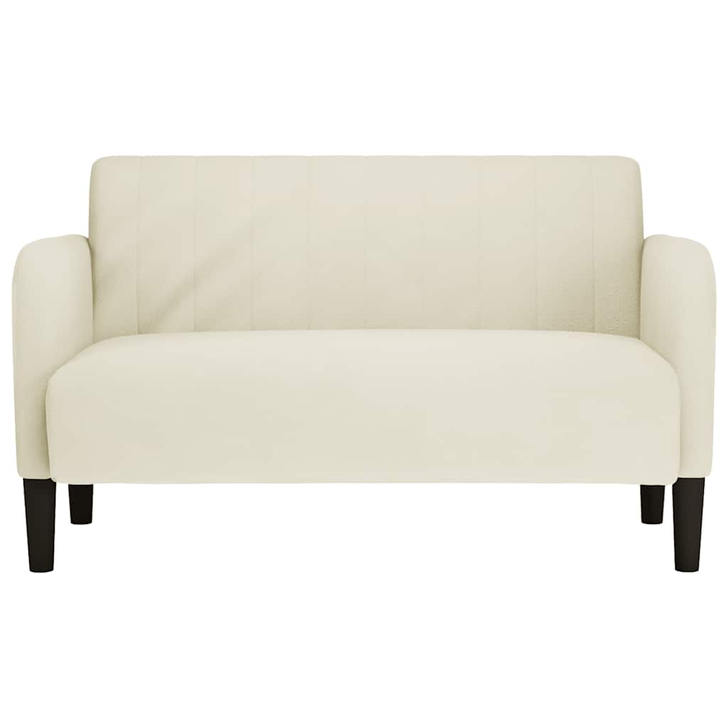 Loveseat Bank 109 Cm Fluweel Kleurig Crème