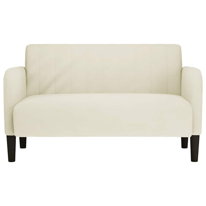 Loveseat Bank 109 Cm Fluweel Kleurig Crème