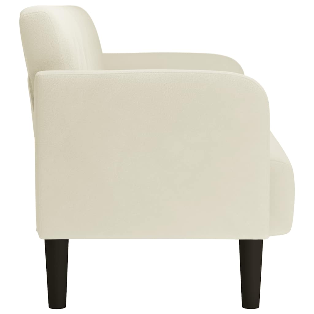 Loveseat Bank 109 Cm Fluweel Kleurig Crème