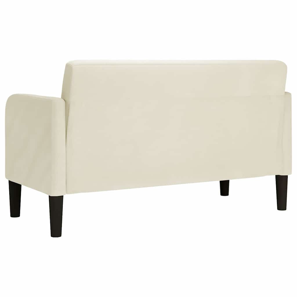 Loveseat Bank 109 Cm Fluweel Kleurig Crème