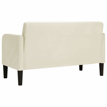 Loveseat Bank 109 Cm Fluweel Kleurig Crème