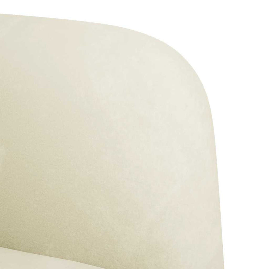 Loveseat Bank 109 Cm Fluweel Kleurig Crème