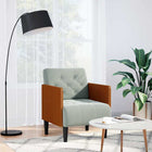 Fauteuil lichtgrijs fluweel 55 cm