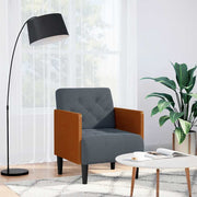 Fauteuil 55 cm fluweel donkergrijs