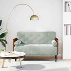 Loveseat bank 110 cm lichtgrijs fluweel