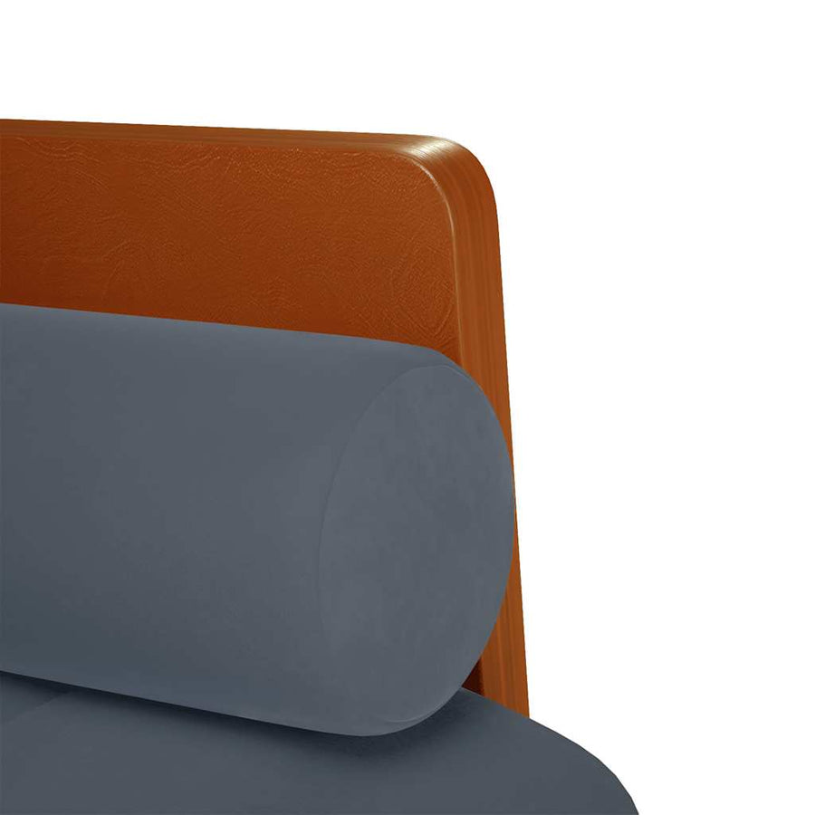 Loveseat bank met bolsters donkergrijs 110 cm fluweel