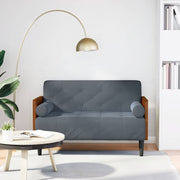 Loveseat bank 110 cm donkergrijs fluweel