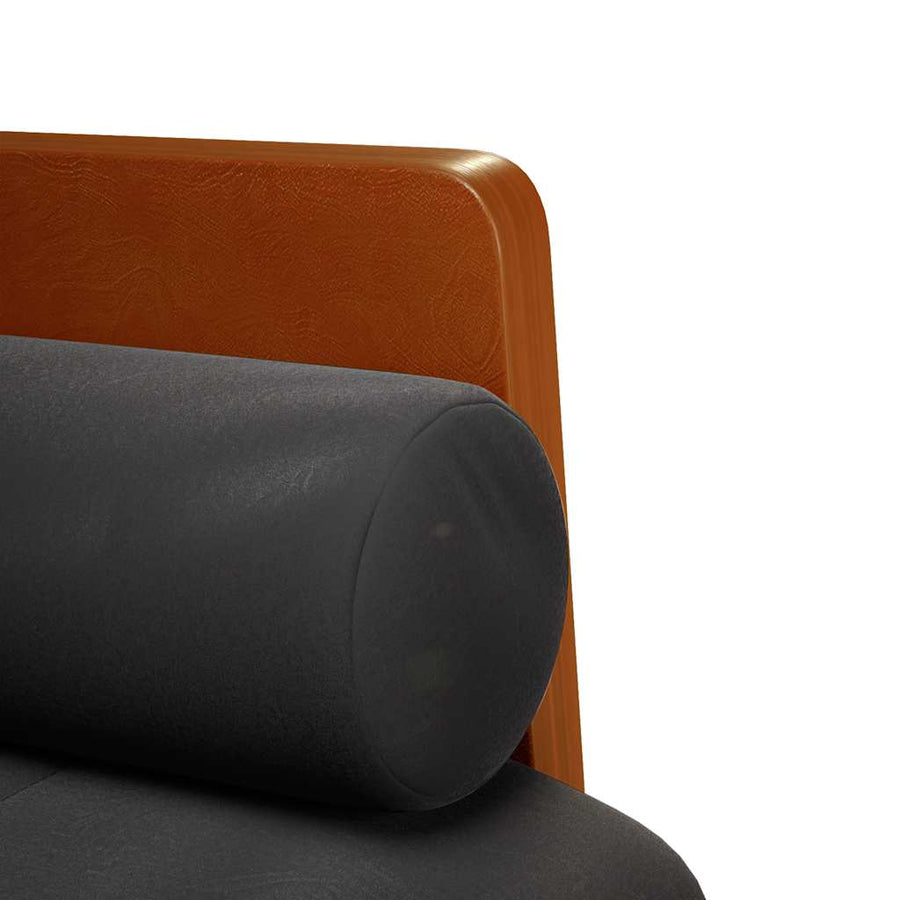 Loveseat bank met bolsters zwart 110 cm fluweel
