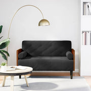 Loveseat bank 110 cm zwart fluweel