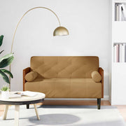 Loveseat bank 110 cm bruin fluweel