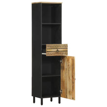 Badkamerkast 38x33,5x160 cm massief mangohout