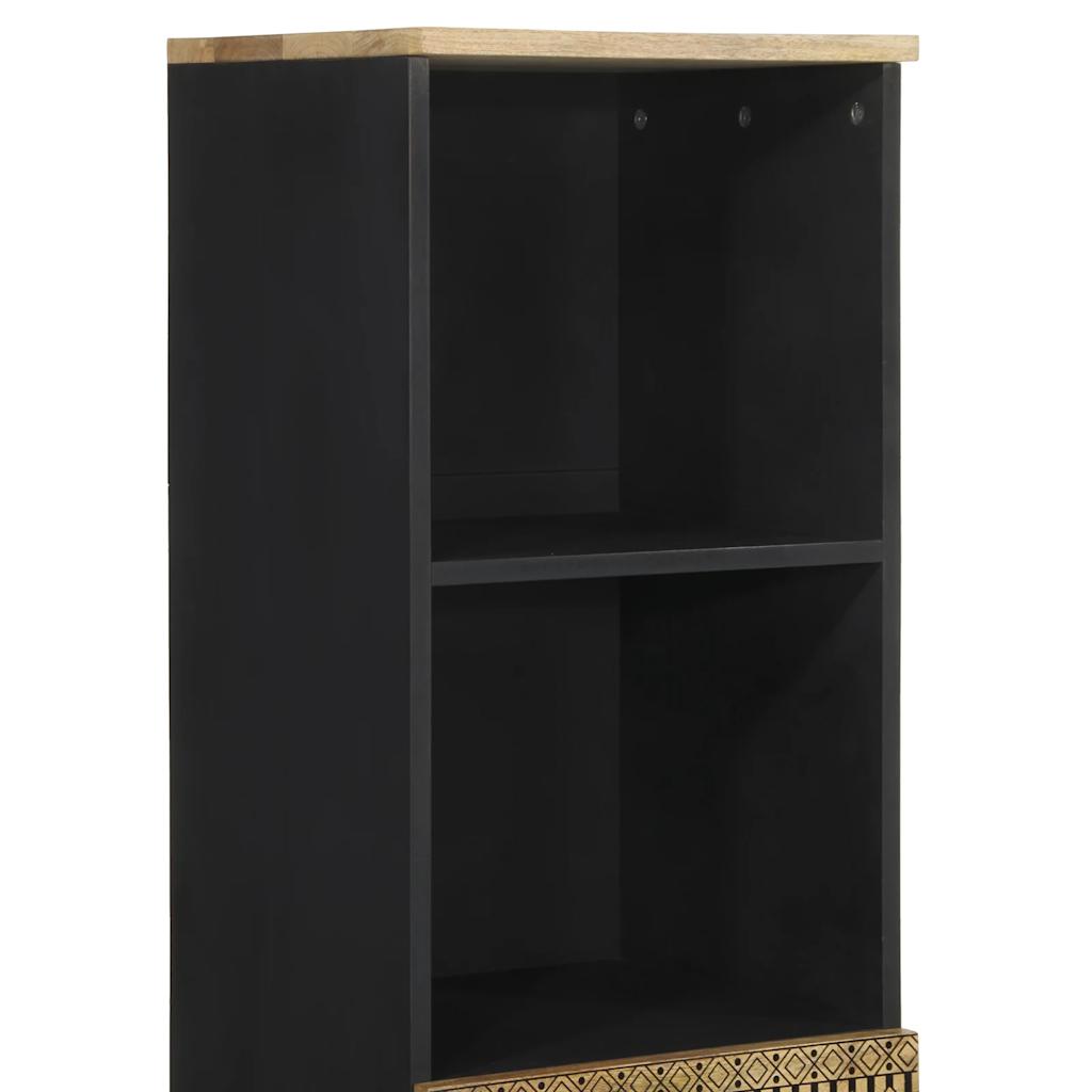 Badkamerkast 38x33,5x160 cm massief mangohout