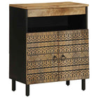 Dressoir 60x33,5x75 cm massief mangohout ijzer