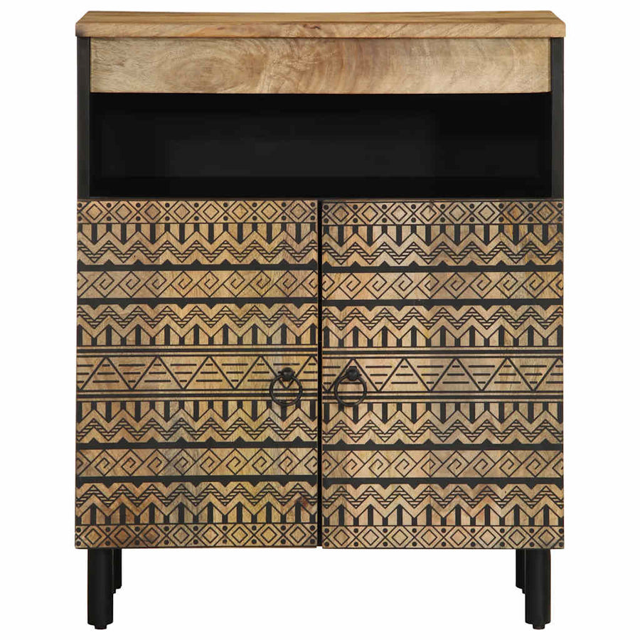 Dressoir 60x33,5x75 cm massief ruw mangohout