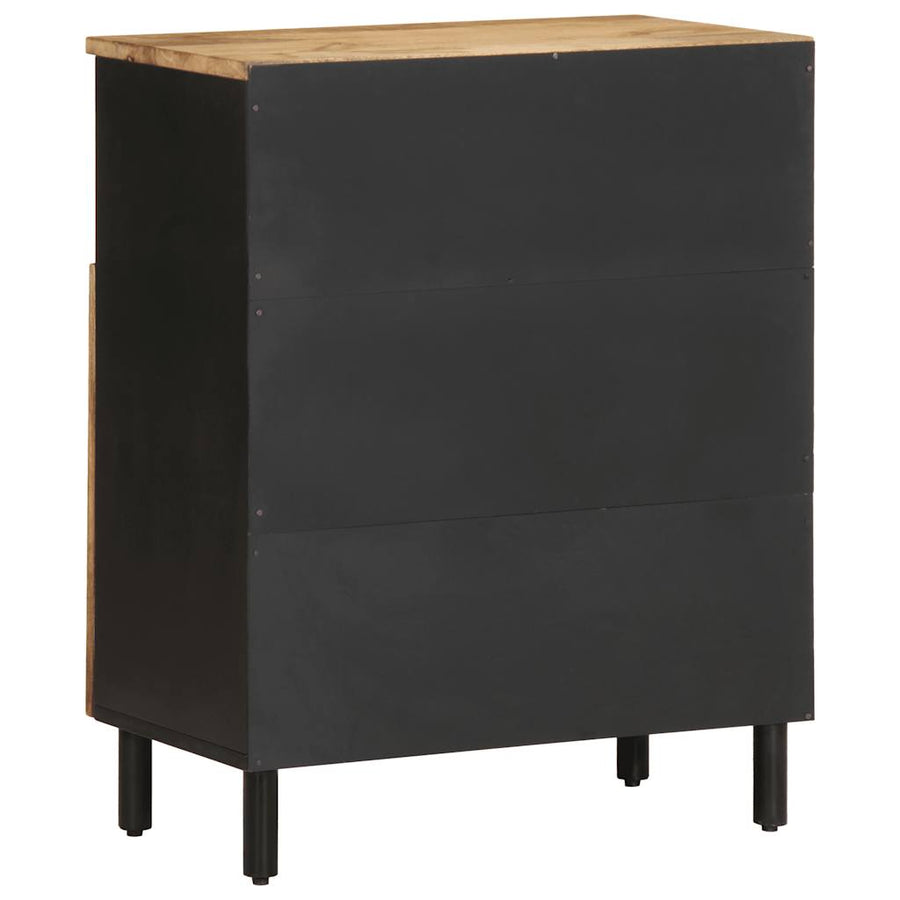Dressoir 60x33,5x75 cm massief ruw mangohout